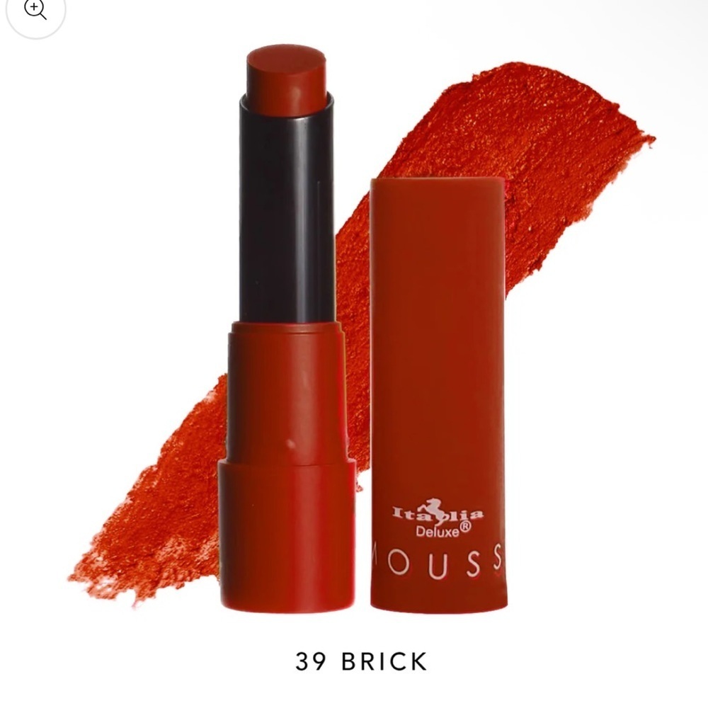 Italia Deluxe Mousse Matte Lipstick 39 Brick Long Lasting Red Lip Color
